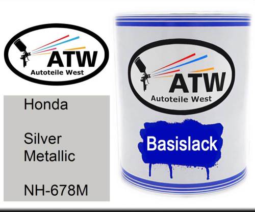 Honda, Silver Metallic, NH-678M: 1L Lackdose, von ATW Autoteile West.